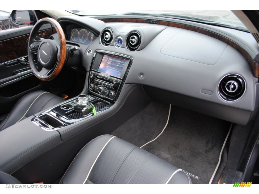 2011 Jaguar XJ XJL Jet Black/Ivory Dashboard Photo #62616927