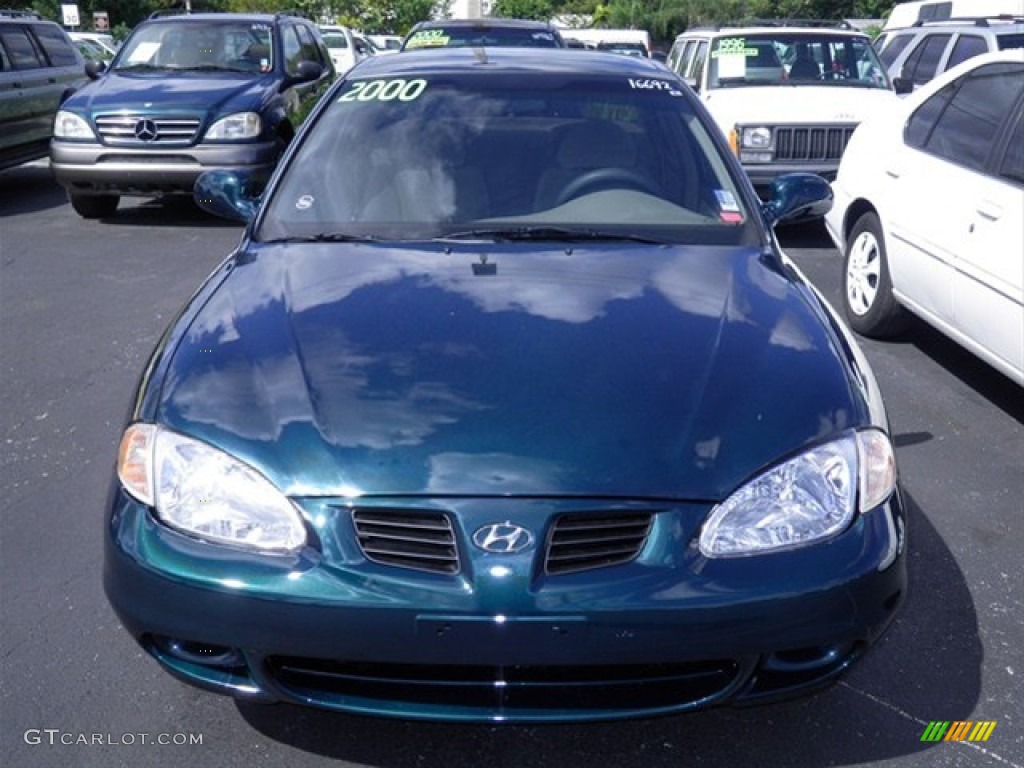 2000 Elantra GLS Sedan - Forest Green / Gray photo #3