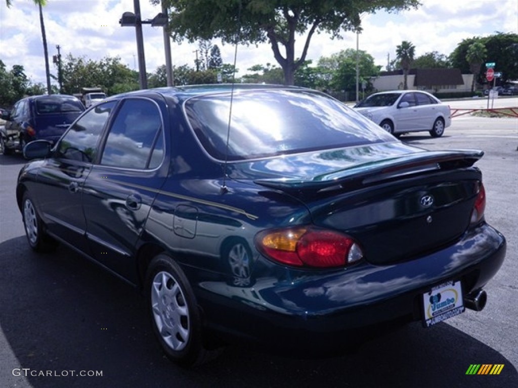 2000 Elantra GLS Sedan - Forest Green / Gray photo #6