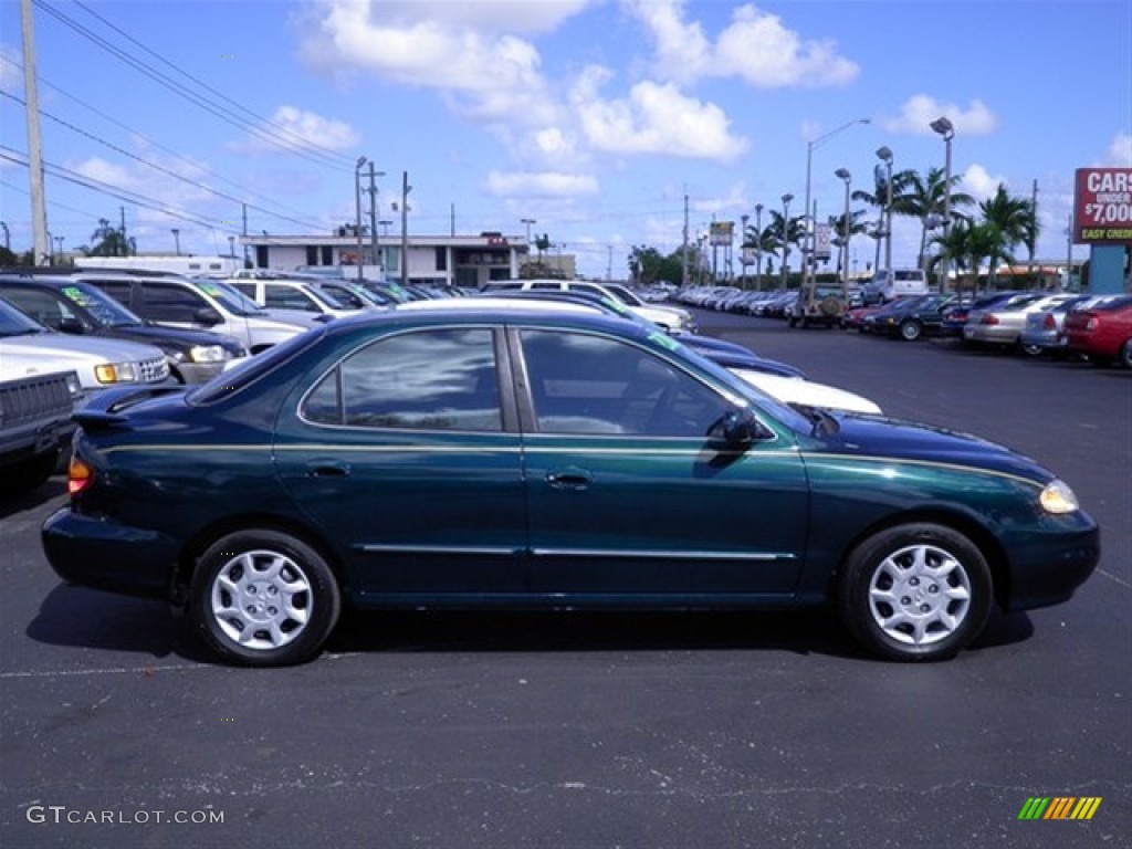 2000 Elantra GLS Sedan - Forest Green / Gray photo #11