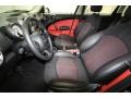 Pure Red Leather/Cloth 2011 Mini Cooper Countryman Interior