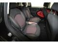 2011 Mini Cooper Pure Red Leather/Cloth Interior Rear Seat Photo