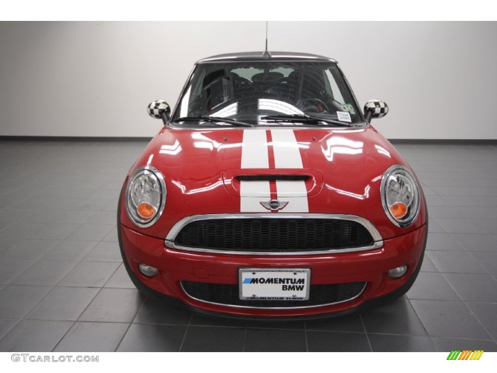 2009 Cooper S Convertible - Chili Red / Black/Rooster Red photo #6