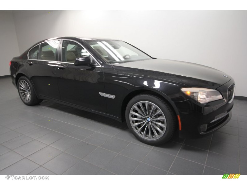 2012 7 Series 740i Sedan - Black Sapphire Metallic / Saddle/Black photo #2
