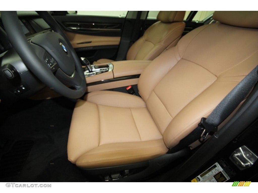 2012 7 Series 740i Sedan - Black Sapphire Metallic / Saddle/Black photo #3