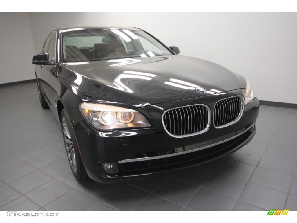 2012 7 Series 740i Sedan - Black Sapphire Metallic / Saddle/Black photo #5