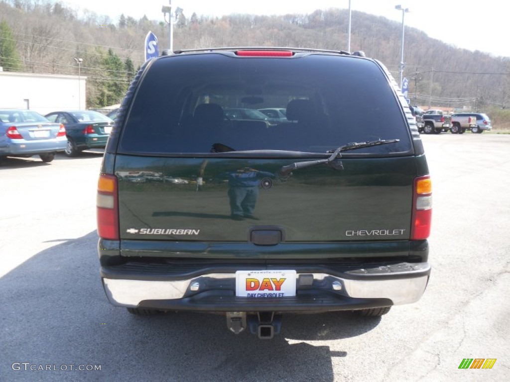 2001 Suburban 1500 LS 4x4 - Forest Green Metallic / Tan photo #5