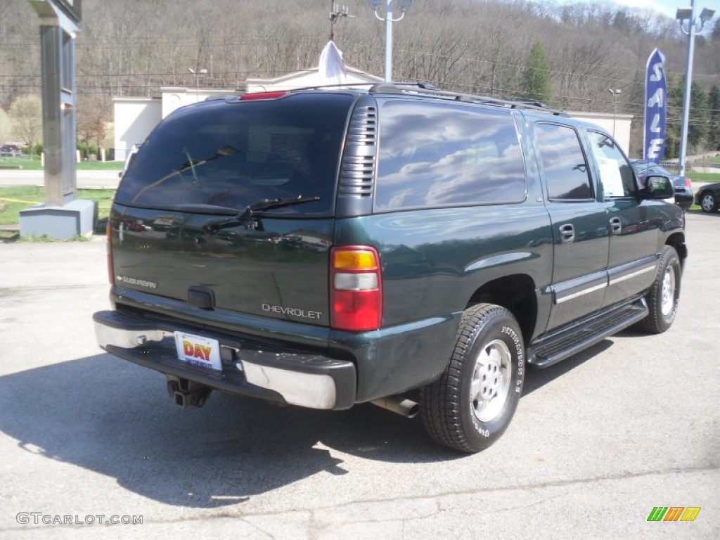 2001 Suburban 1500 LS 4x4 - Forest Green Metallic / Tan photo #6