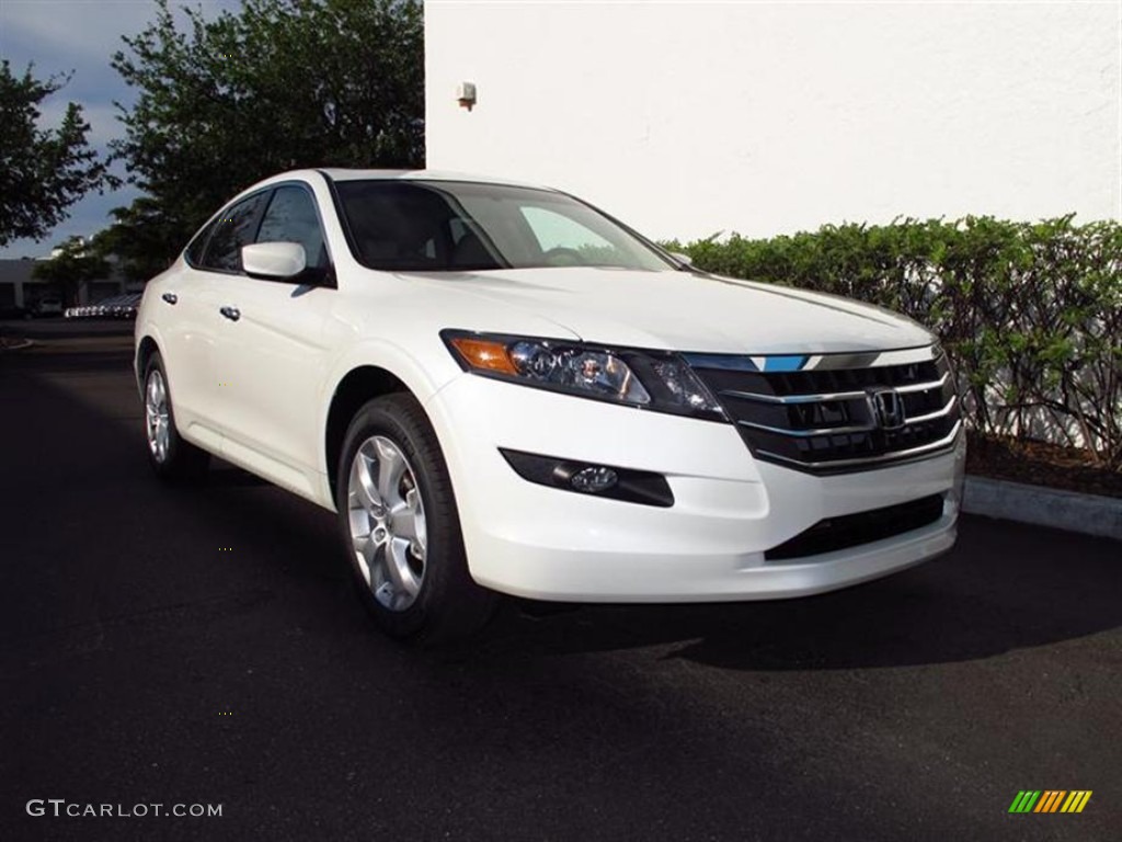 2012 Accord Crosstour EX-L - White Diamond Pearl / Ivory photo #1