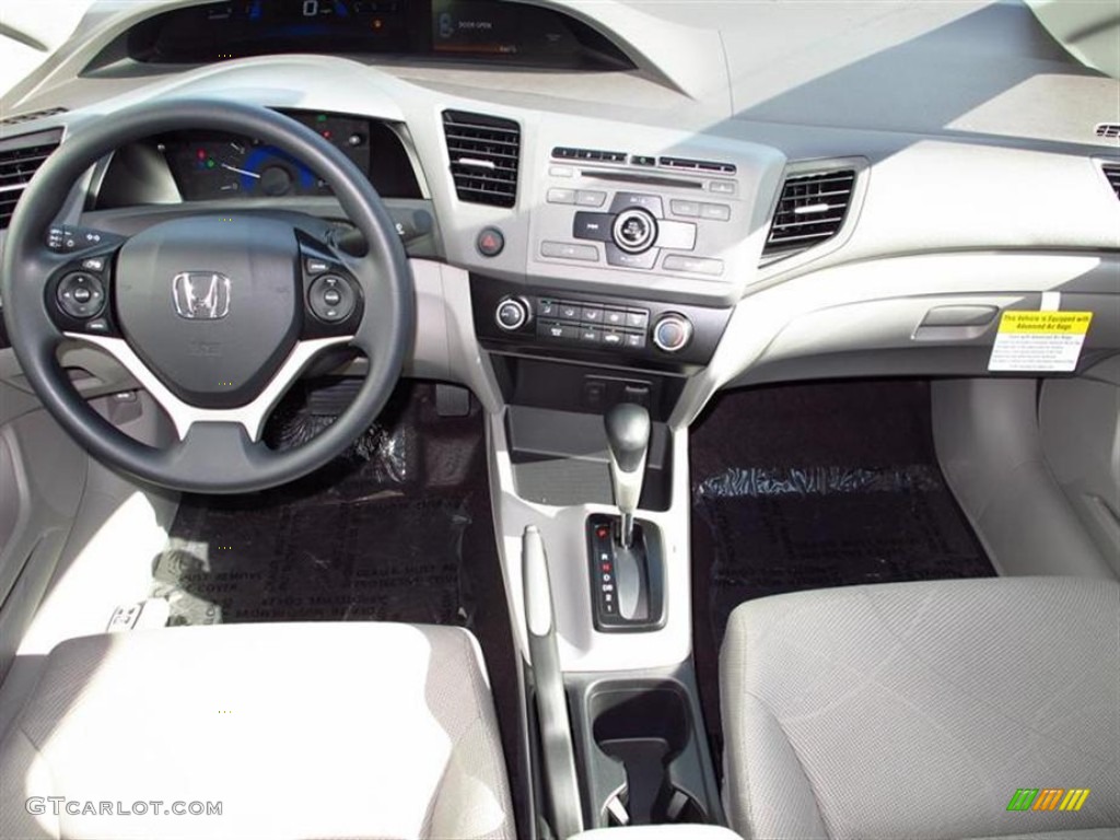 2012 Honda Civic LX Sedan Gray Dashboard Photo #62623973