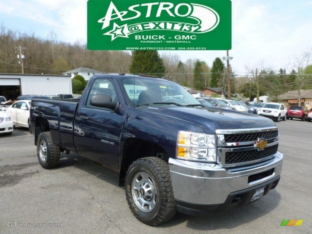 2011 Silverado 2500HD Regular Cab 4x4 - Imperial Blue Metallic / Ebony photo #1