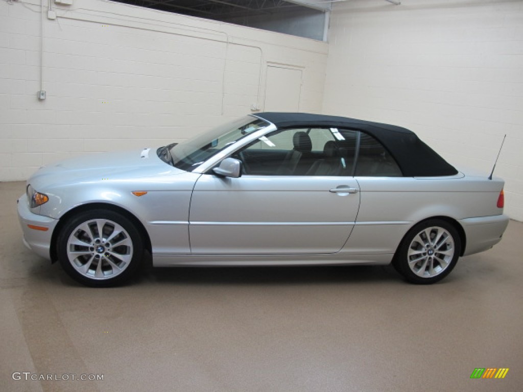 2004 3 Series 330i Convertible - Silver Grey Metallic / Black photo #4