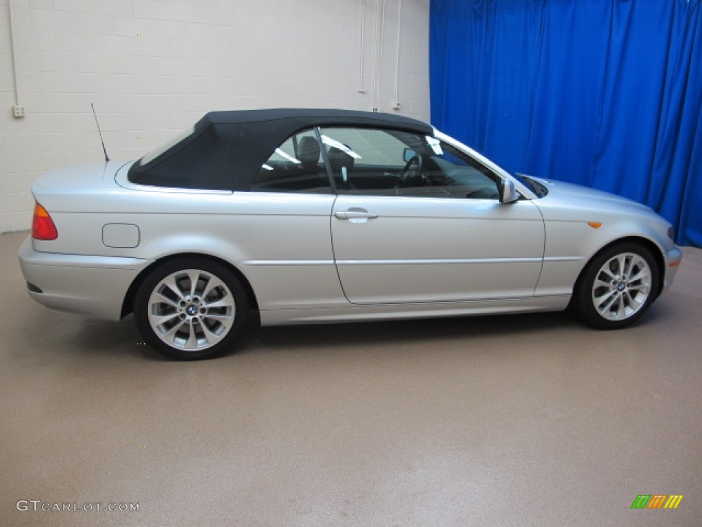 2004 3 Series 330i Convertible - Silver Grey Metallic / Black photo #8