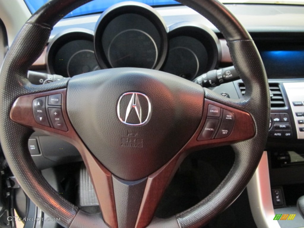 2007 Acura RDX Standard RDX Model Ebony Steering Wheel Photo #62626223