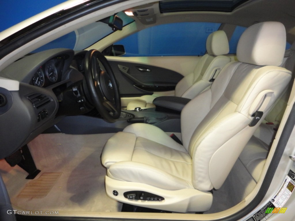 Cream Beige Interior 2005 BMW 6 Series 645i Coupe Photo #62626643