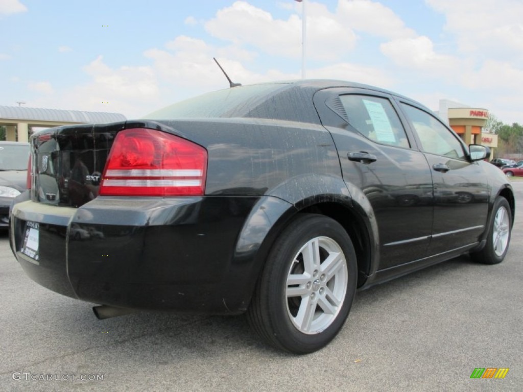 2008 Avenger SXT - Brilliant Black Crystal Pearl / Dark Slate Gray/Light Slate Gray photo #3