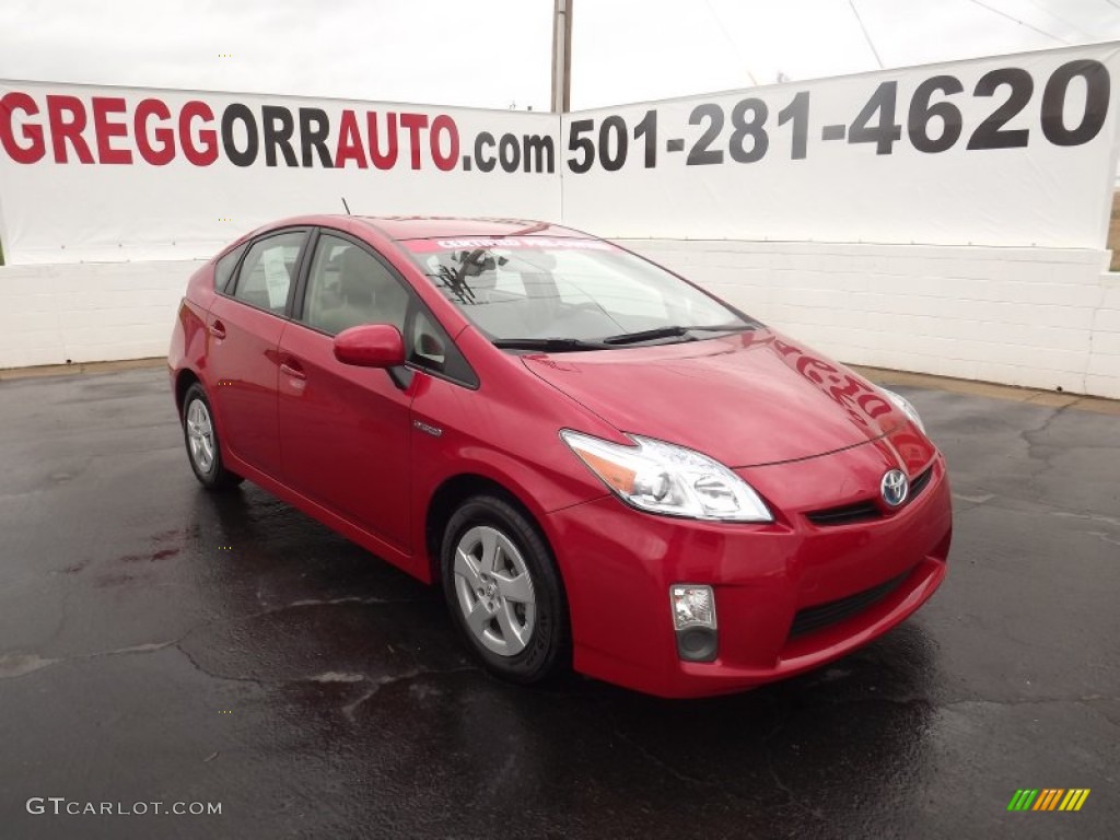 2010 Prius Hybrid IV - Barcelona Red Metallic / Bisque photo #1