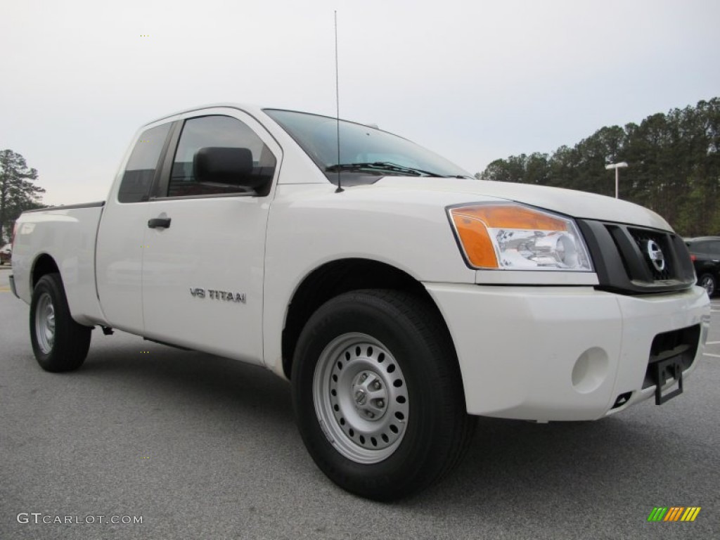 Blizzard White 2010 Nissan Titan XE King Cab Exterior Photo #62632544