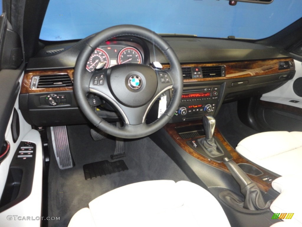 2009 BMW 3 Series 328i Convertible Oyster Dakota Leather Dashboard Photo #62633755