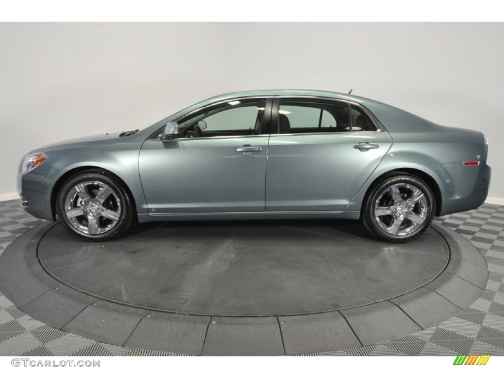 Silver Moss Metallic 2009 Chevrolet Malibu LT Sedan Exterior Photo #62634092