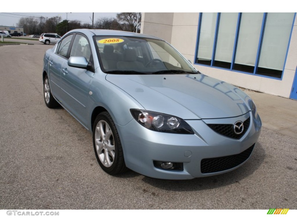 2008 MAZDA3 i Touring Sedan - Icy Blue Metallic / Beige photo #1