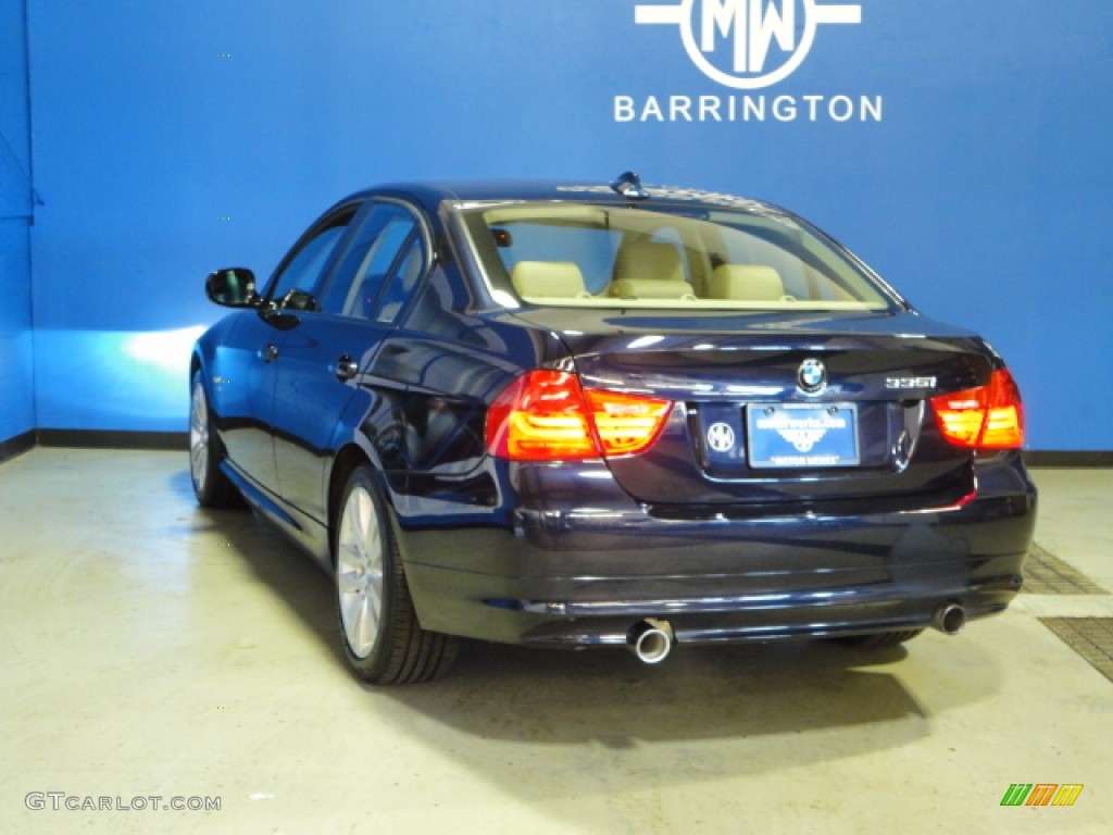 2009 3 Series 335xi Sedan - Monaco Blue Metallic / Beige photo #5