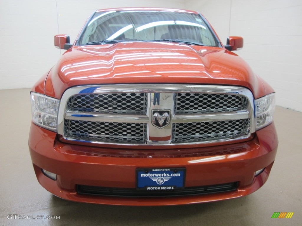 2009 Ram 1500 Sport Quad Cab 4x4 - Sunburst Orange Pearl / Dark Slate/Medium Graystone photo #2