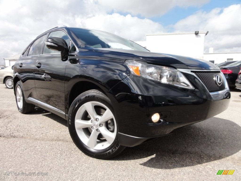 2010 RX 350 AWD - Obsidian Black / Black/Brown Walnut photo #1
