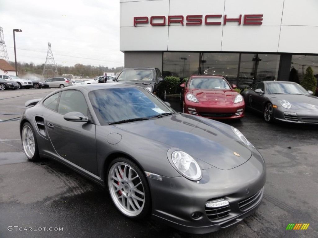 2007 911 Turbo Coupe - Slate Grey Metallic / Black photo #5