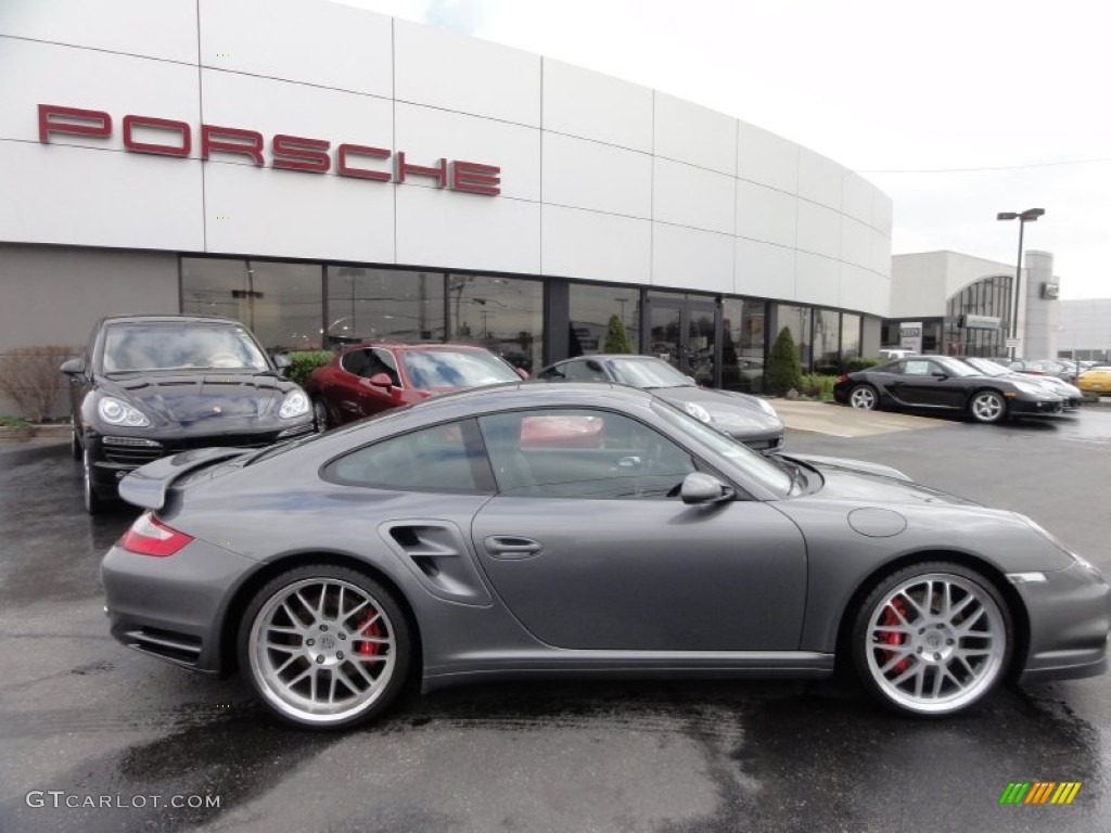 2007 911 Turbo Coupe - Slate Grey Metallic / Black photo #7