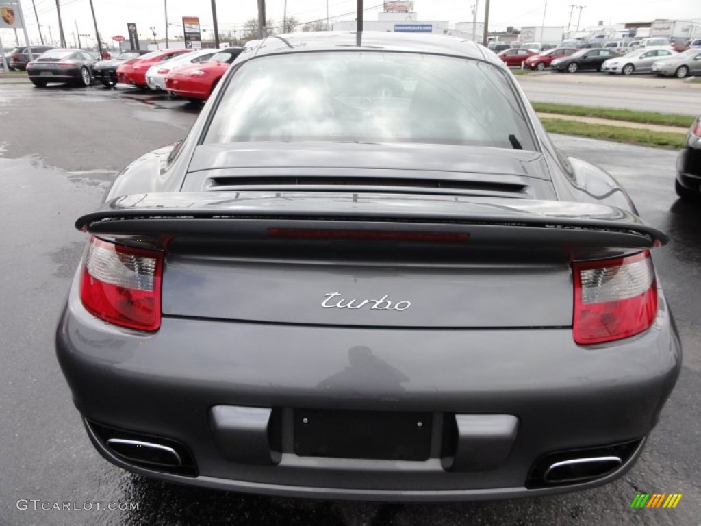 2007 911 Turbo Coupe - Slate Grey Metallic / Black photo #9