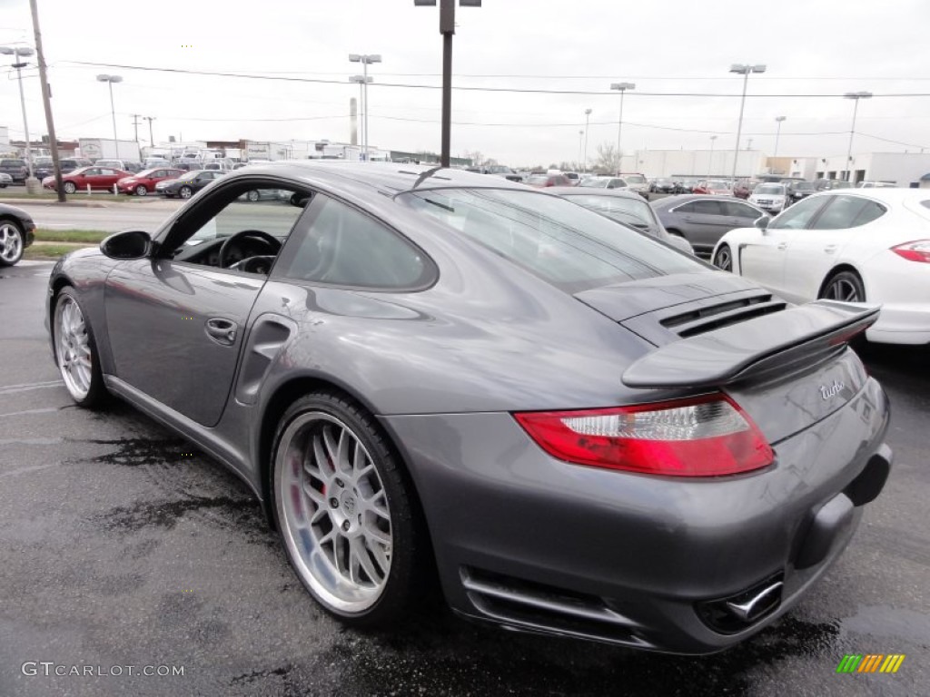 2007 911 Turbo Coupe - Slate Grey Metallic / Black photo #10