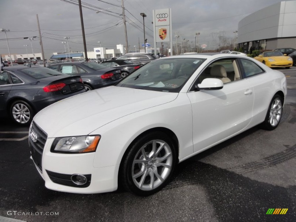 Ibis White 2010 Audi A5 2.0T quattro Coupe Exterior Photo #62642423