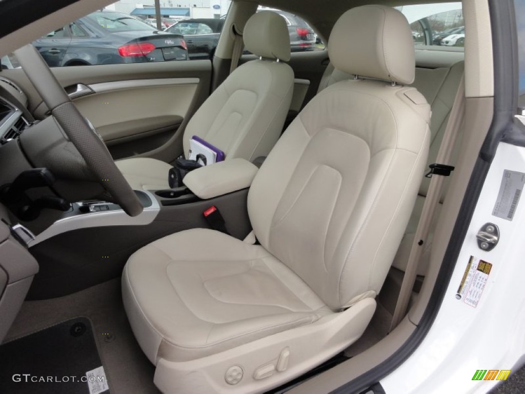 Linen Beige Interior 2010 Audi A5 2.0T quattro Coupe Photo #62642547