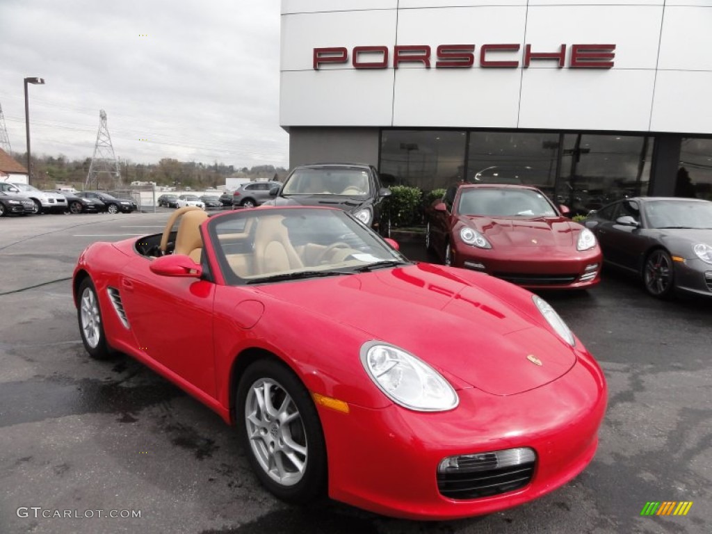 2008 Boxster  - Guards Red / Sand Beige photo #5