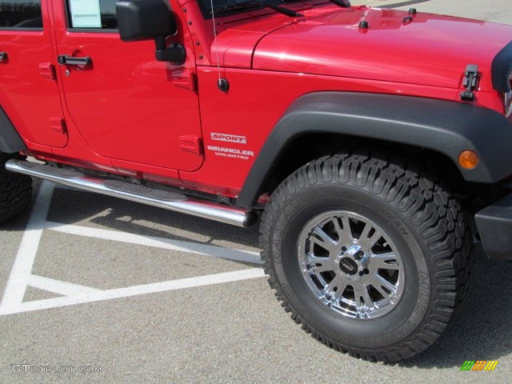 2010 Jeep Wrangler Unlimited Sport 4x4 Custom Wheels Photo #62644135
