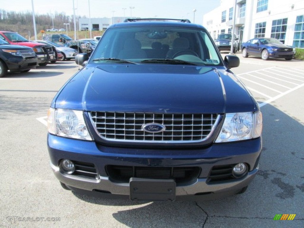 2004 Explorer XLT 4x4 - Dark Blue Pearl Metallic / Graphite photo #3