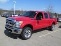 Vermillion Red - F350 Super Duty Lariat Crew Cab 4x4 Photo No. 8