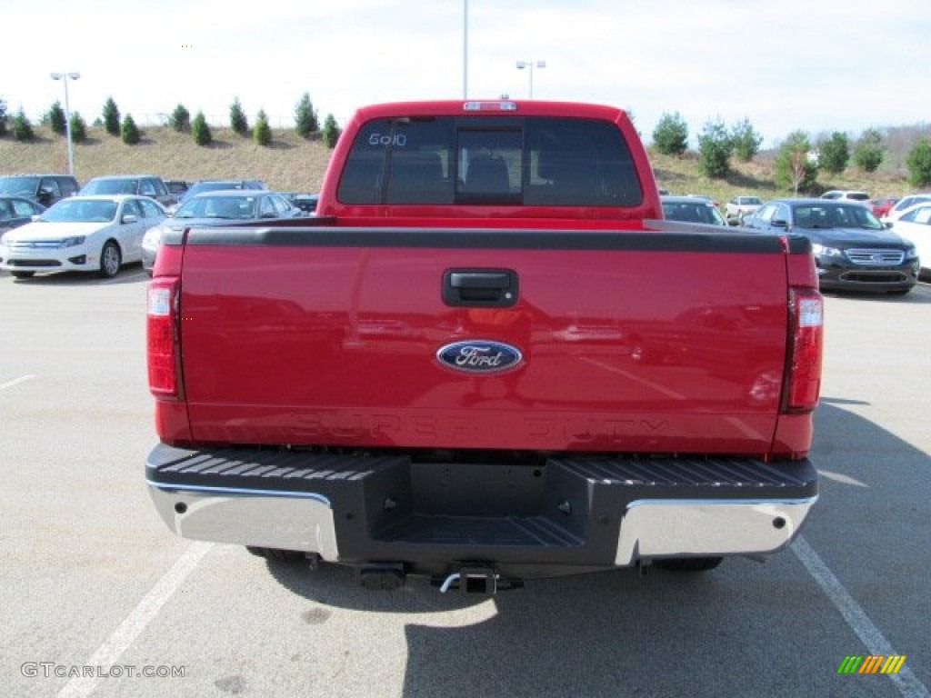 2012 F350 Super Duty Lariat Crew Cab 4x4 - Vermillion Red / Black photo #12