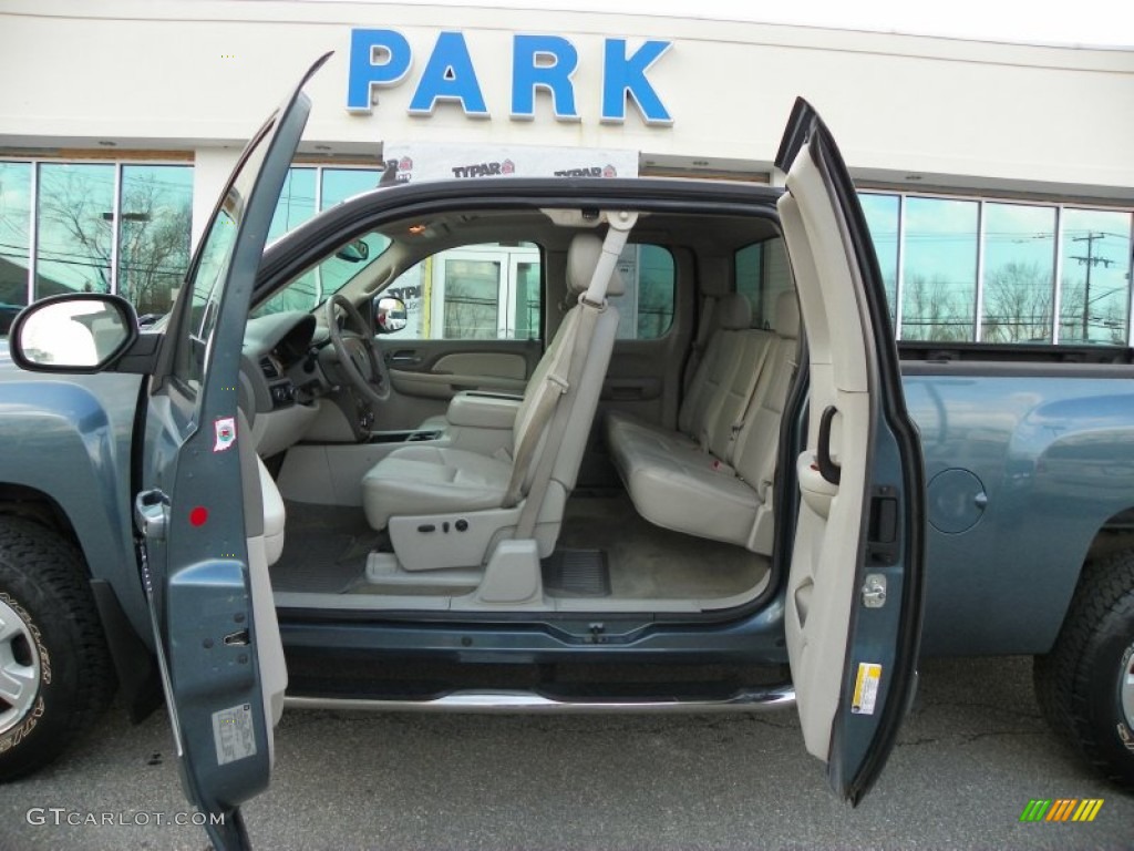 2008 Silverado 1500 LTZ Extended Cab 4x4 - Blue Granite Metallic / Light Titanium/Dark Titanium photo #16