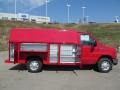 Vermillion Red - E Series Cutaway E350 Commercial Utility Truck Photo No. 3