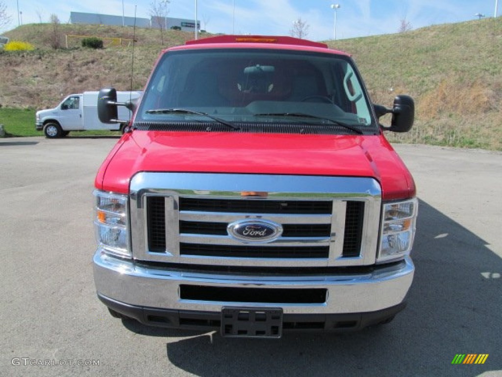 2012 E Series Cutaway E350 Commercial Utility Truck - Vermillion Red / Medium Flint photo #5