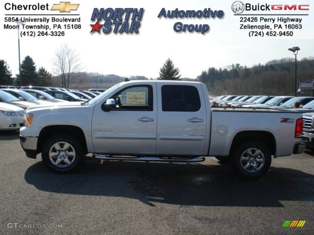 2012 Sierra 1500 SLE Crew Cab 4x4 - White Diamond Tricoat / Ebony photo #1