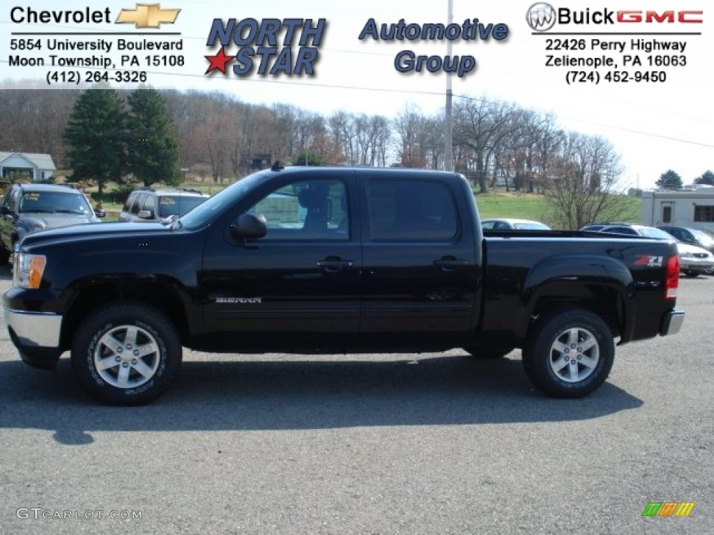 2012 Sierra 1500 SLE Crew Cab 4x4 - Onyx Black / Ebony photo #1