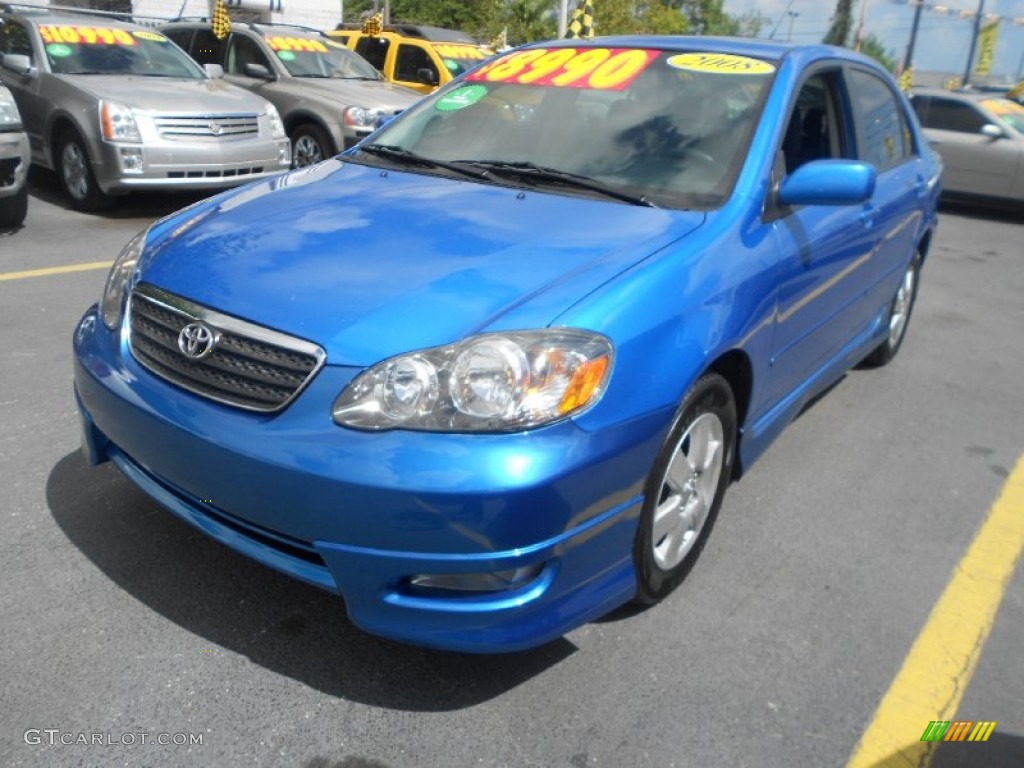 Speedway Blue Metallic 2008 Toyota Corolla S Exterior Photo #62648615