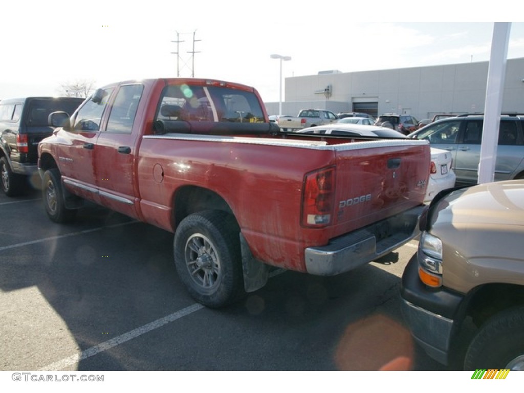 2004 Ram 1500 SLT Quad Cab 4x4 - Flame Red / Dark Slate Gray photo #3