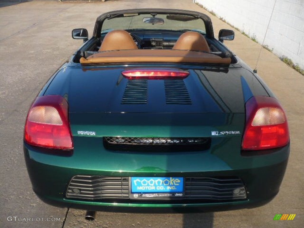 2002 MR2 Spyder Roadster - Electric Green / Tan photo #10