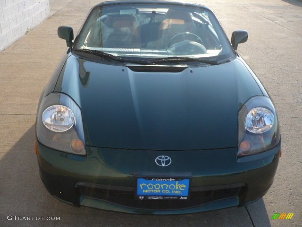 2002 MR2 Spyder Roadster - Electric Green / Tan photo #15