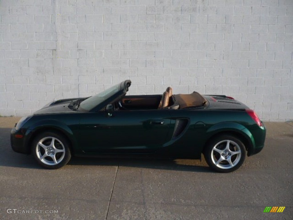 2002 MR2 Spyder Roadster - Electric Green / Tan photo #27