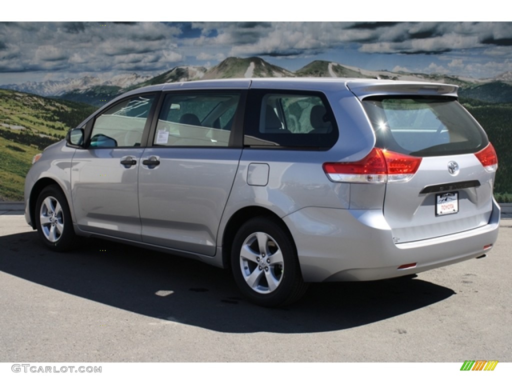 2012 Sienna V6 - Silver Sky Metallic / Light Gray photo #3